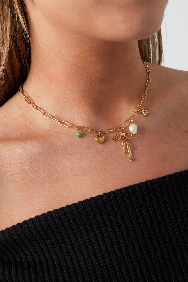 Golden Grace Charm Ketting - Focal Finesse