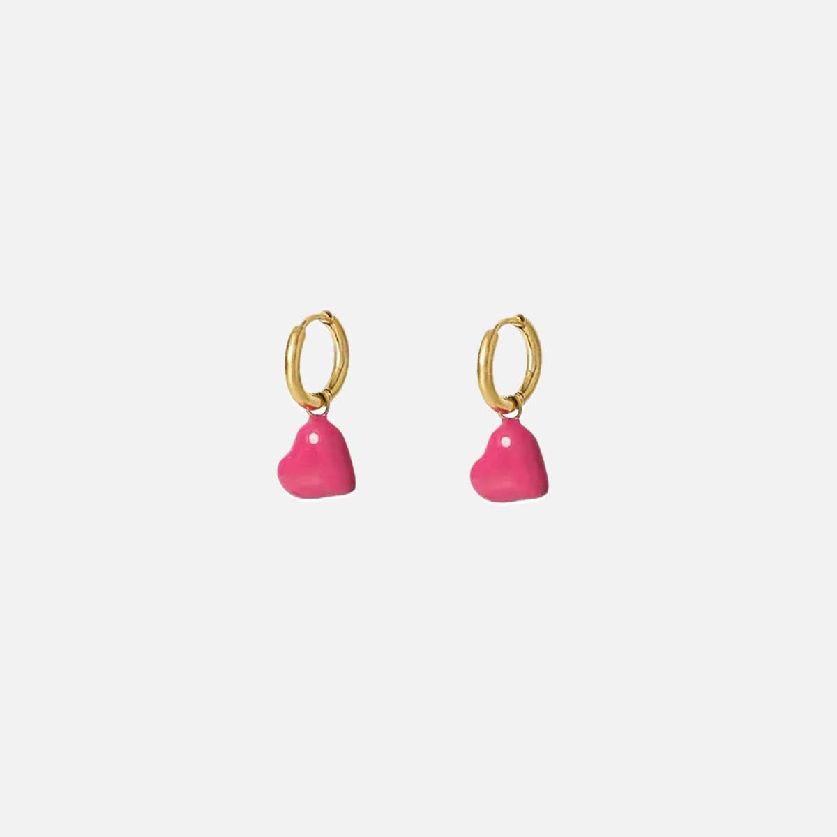 Sweethearts Oorbellen - Goud/Zalm - Focal Finesse