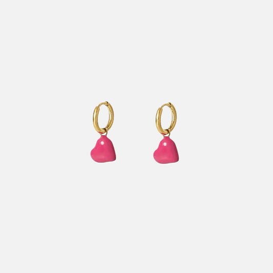 Sweethearts Oorbellen - Goud/Zalm - Focal Finesse