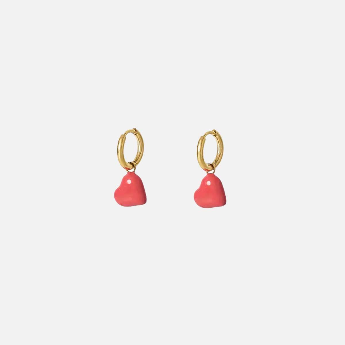 Sweethearts Oorbellen - Goud/Zalm - Focal Finesse