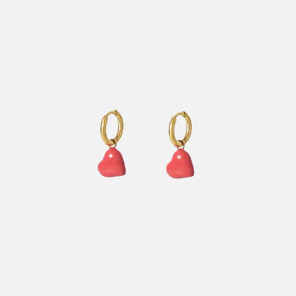 Sweethearts Oorbellen - Goud/Zalm - Focal Finesse