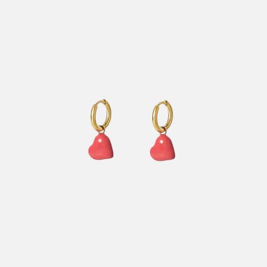 Sweethearts Oorbellen - Goud/Zalm - Focal Finesse
